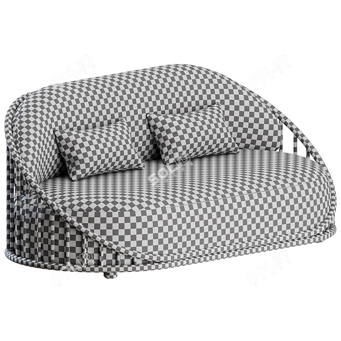 Modern Cask 2-Seat Sofa 3D model image 4