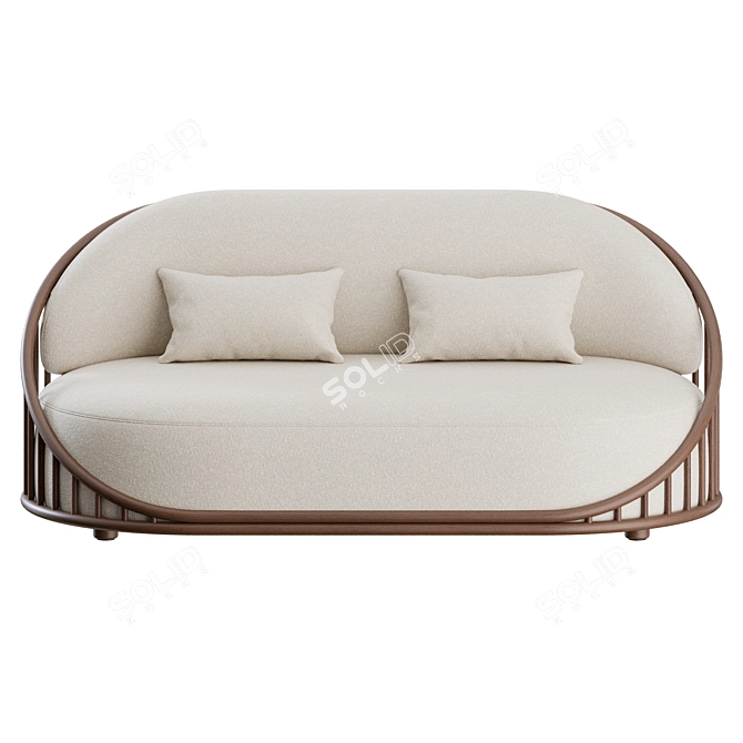 Modern Cask 2-Seat Sofa 3D model image 6