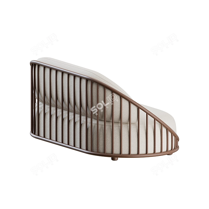 Modern Cask 2-Seat Sofa 3D model image 7