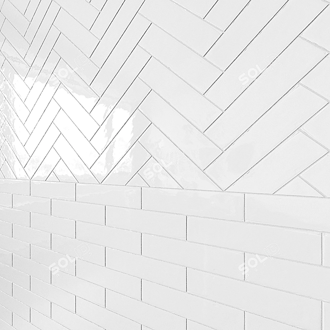 Dual Gres Luken: Glossy Ceramic Wall Tiles 3D model image 4