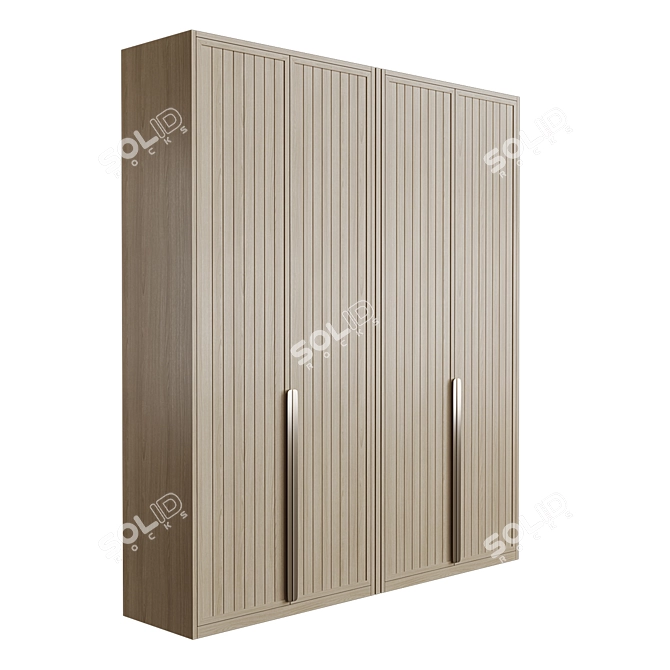 Stylish Illuminated Wardrobe - Muzafarov Collections 3D model image 1