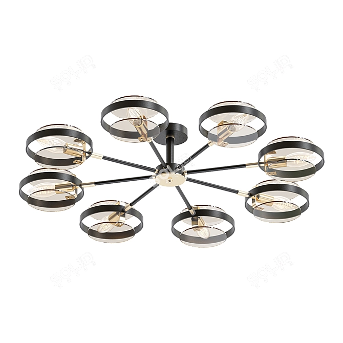 Stylish Loft Ceiling Light 3D model image 1