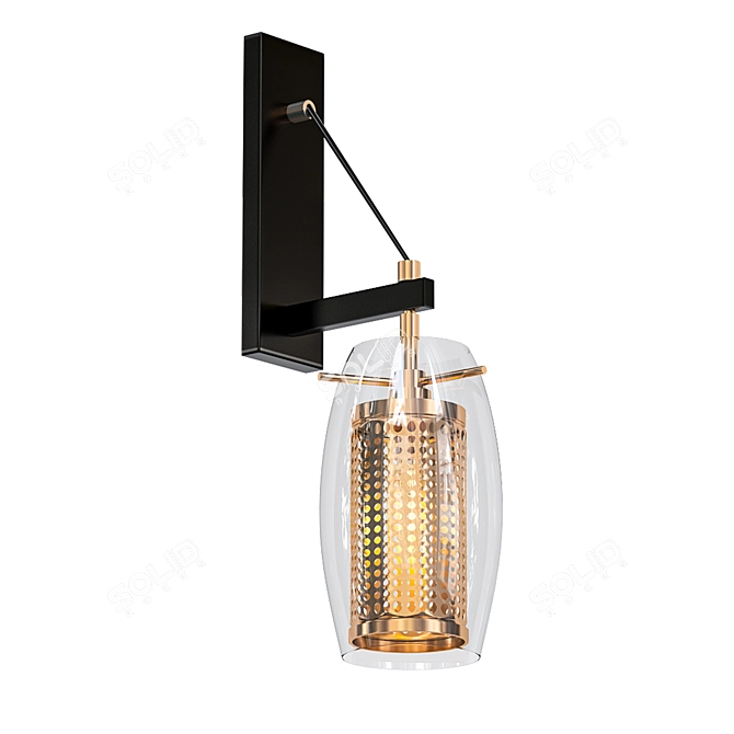 Rustic Elegance: Dunbar Wall Sconce 3D model image 1