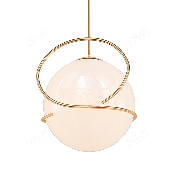 Elegant Sarfatti Globe Pendant 3D model image 1