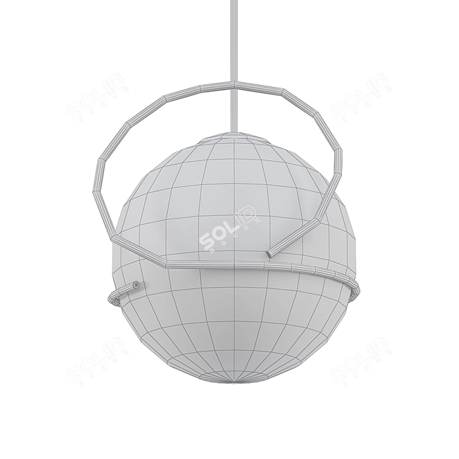 Elegant Sarfatti Globe Pendant 3D model image 2