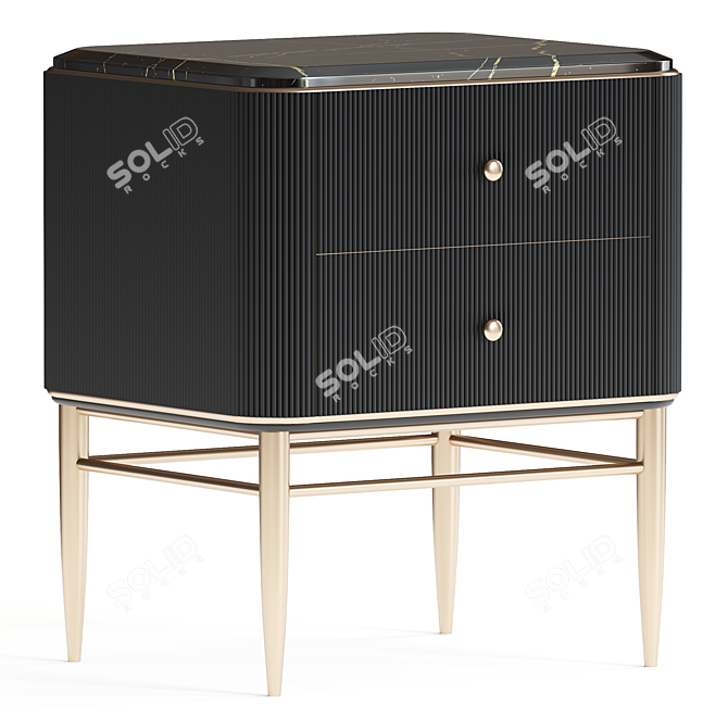 Elegant Pedestal Table - LaLume 3D model image 1