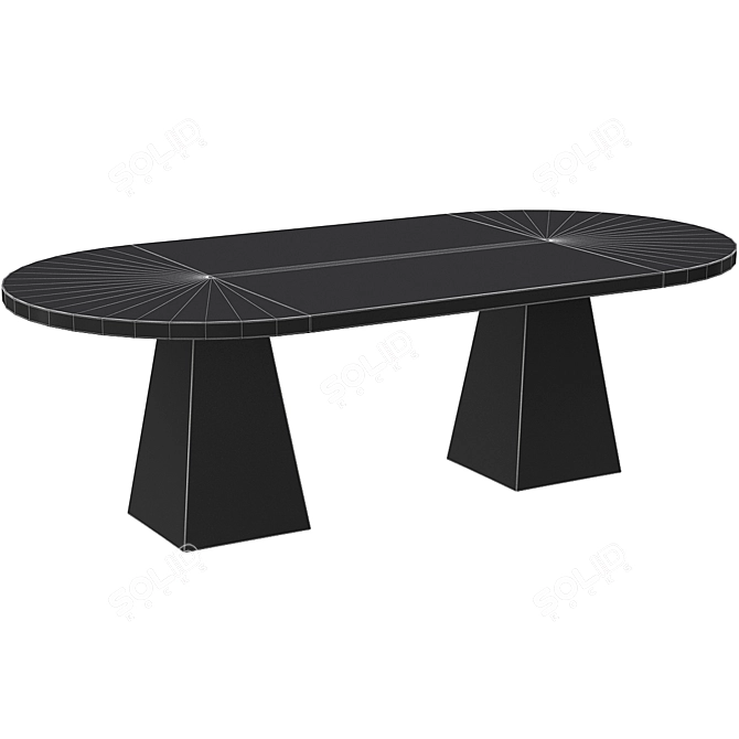Modern Melbourne Dining Table 3D model image 2
