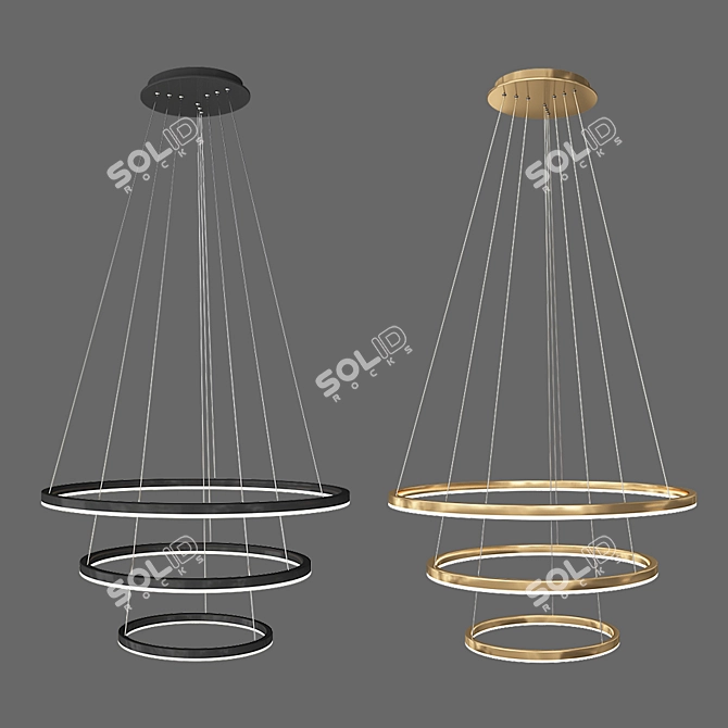 Dimmable LED Pendant Luminaire 3D model image 1