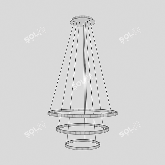 Dimmable LED Pendant Luminaire 3D model image 2