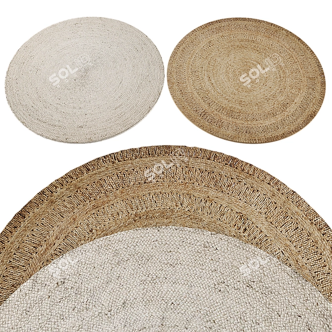 Round Rugs Collection 362 3D model image 1