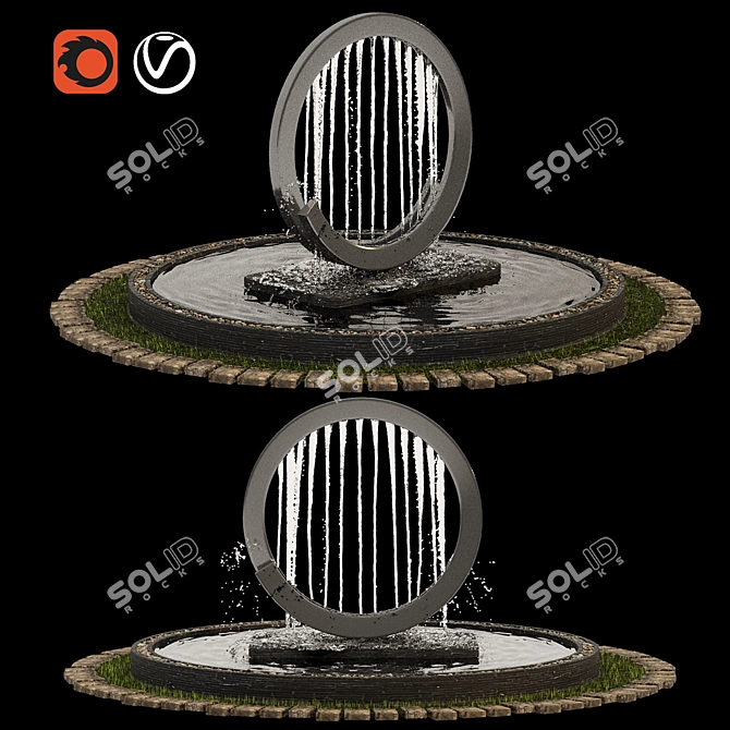 Nature's Harmony Garden Oasis 3D model image 1