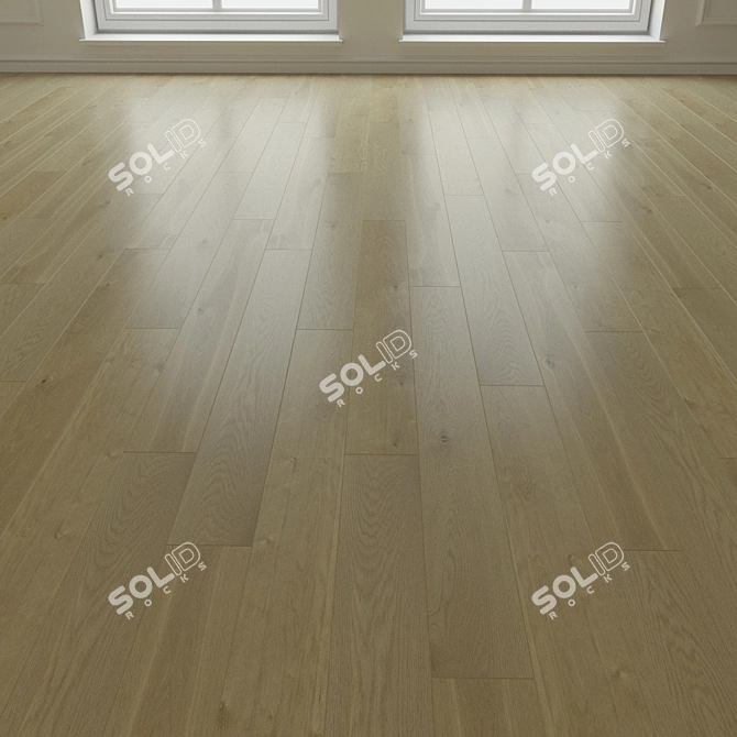 Premium Oak Laminate Flooring 3D model image 3