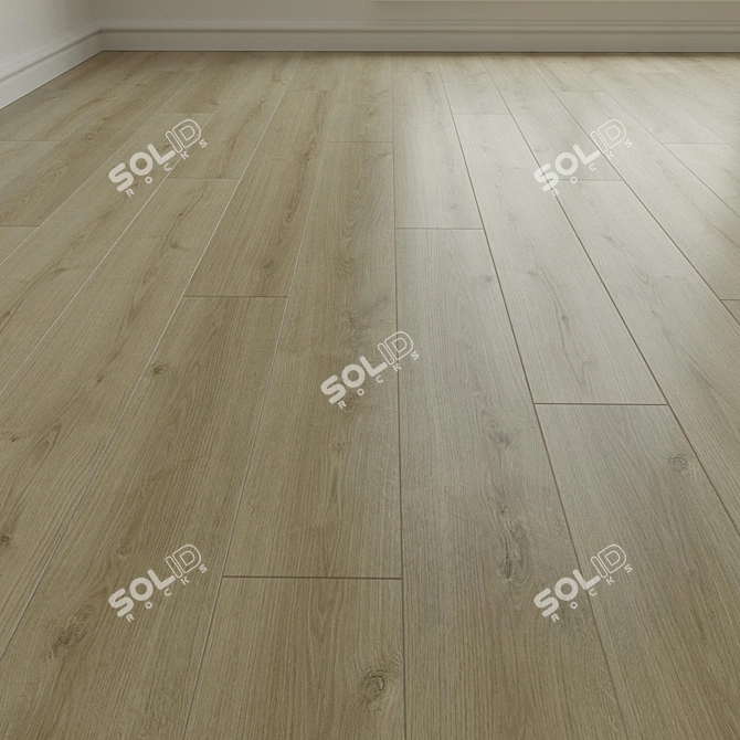 Trendy Oak Laminate Board 3D model image 1