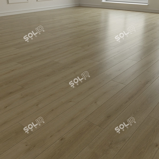 Trendy Oak Laminate Board 3D model image 2