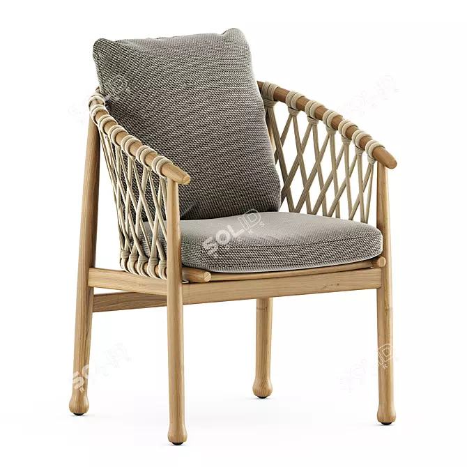 Ginestra Outdoor Chair: Stylish & Durable 3D model image 1