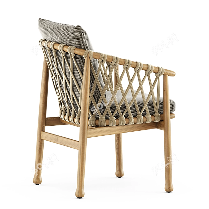 Ginestra Outdoor Chair: Stylish & Durable 3D model image 2