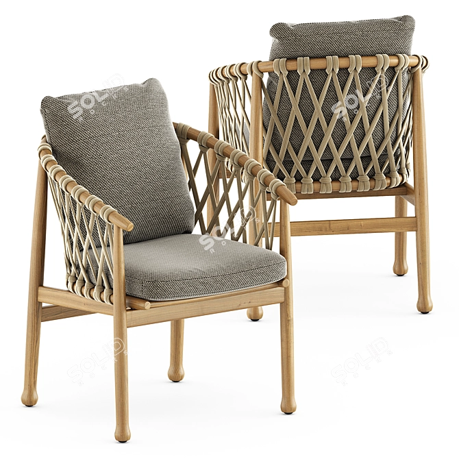 Ginestra Outdoor Chair: Stylish & Durable 3D model image 3