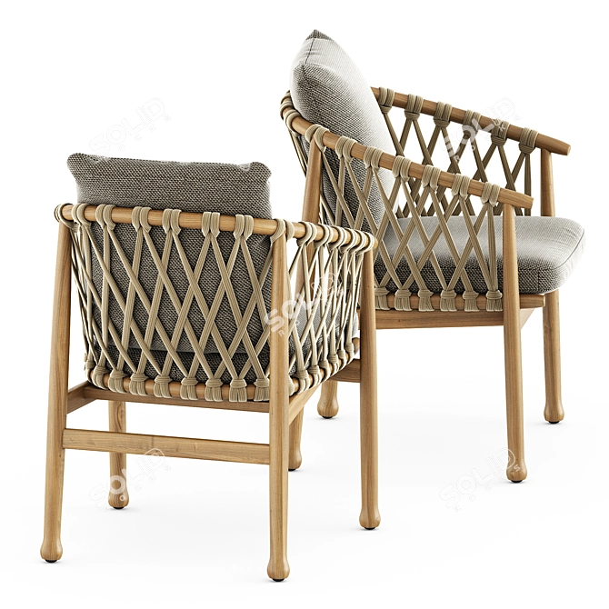 Ginestra Outdoor Chair: Stylish & Durable 3D model image 4