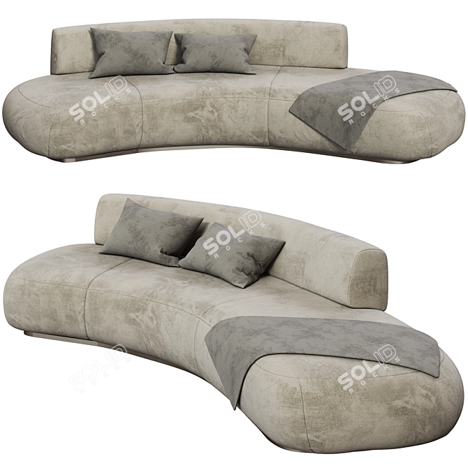 Cozy Bubble Sofa: Morada 3D model image 1
