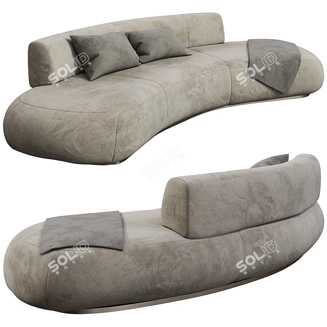 Cozy Bubble Sofa: Morada 3D model image 2