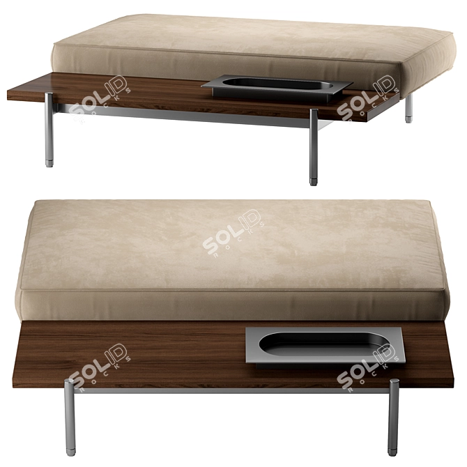 Modern Ottoman Minotti Superquadra for Stylish Interiors 3D model image 1