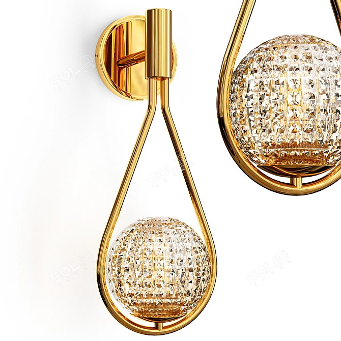 Luxury Wall Hoop Light 3D model image 1
