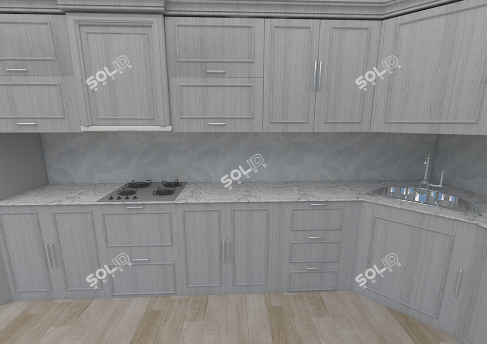  Stylish Kitchen Furnishings 3D model image 1