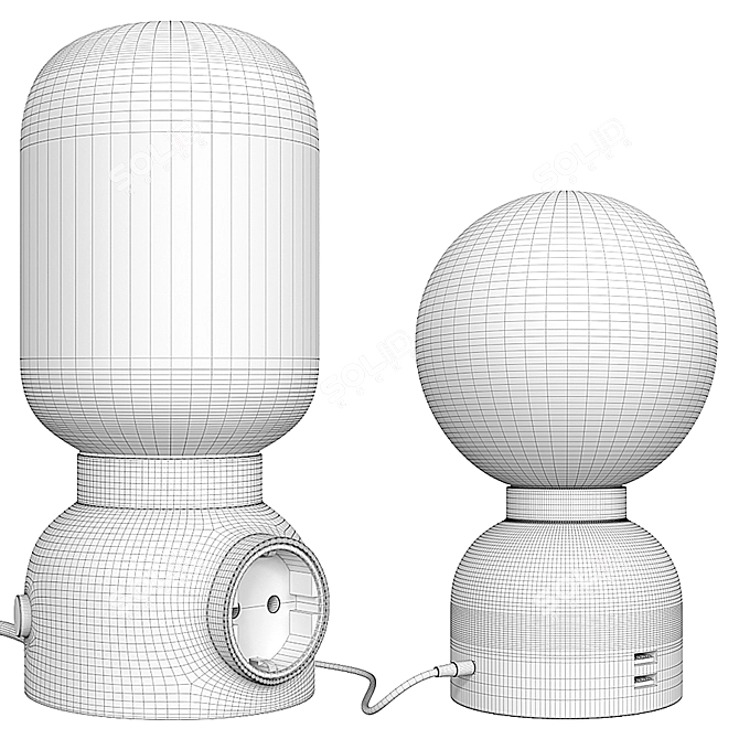 Plug Lamp: The Ultimate Desktop Lighting Solution 3D model image 5