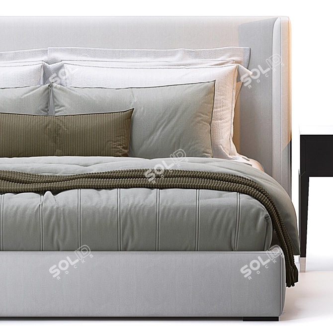 Luxurious Lawson Bed 3D model image 3