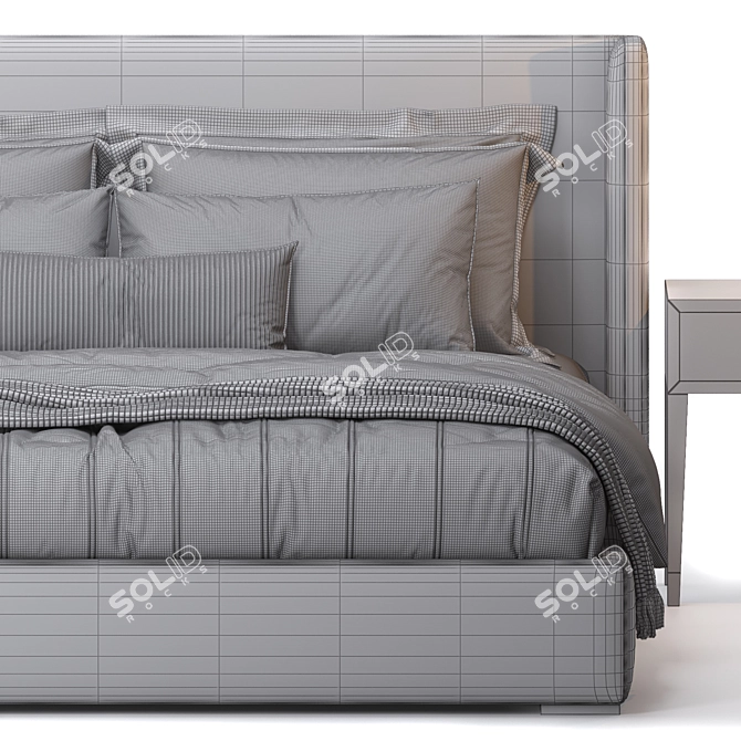 Luxurious Lawson Bed 3D model image 4