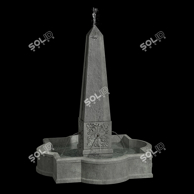 Campania Obelisk Fountain: Majestic Alpine Stone 3D model image 1