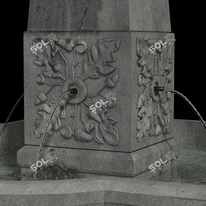 Campania Obelisk Fountain: Majestic Alpine Stone 3D model image 3