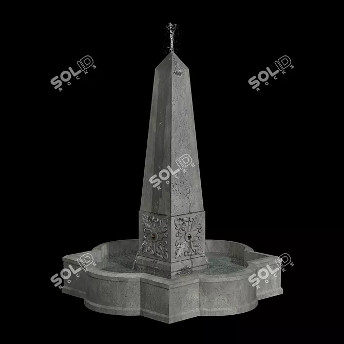 Campania Obelisk Fountain: Majestic Alpine Stone 3D model image 4