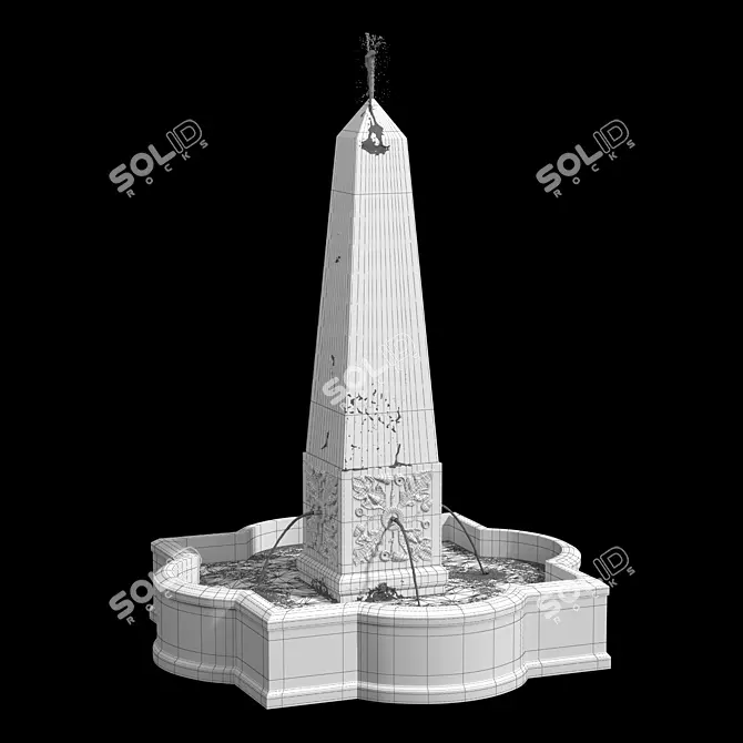 Campania Obelisk Fountain: Majestic Alpine Stone 3D model image 5