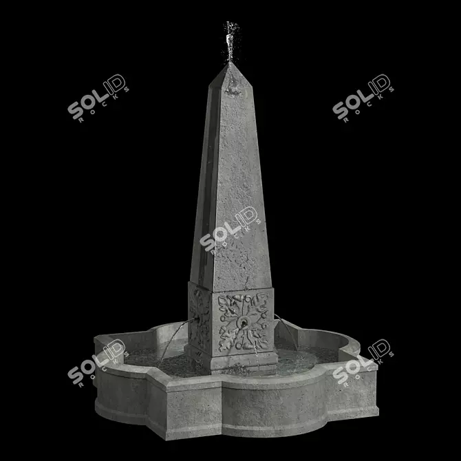 Campania Obelisk Fountain: Majestic Alpine Stone 3D model image 7