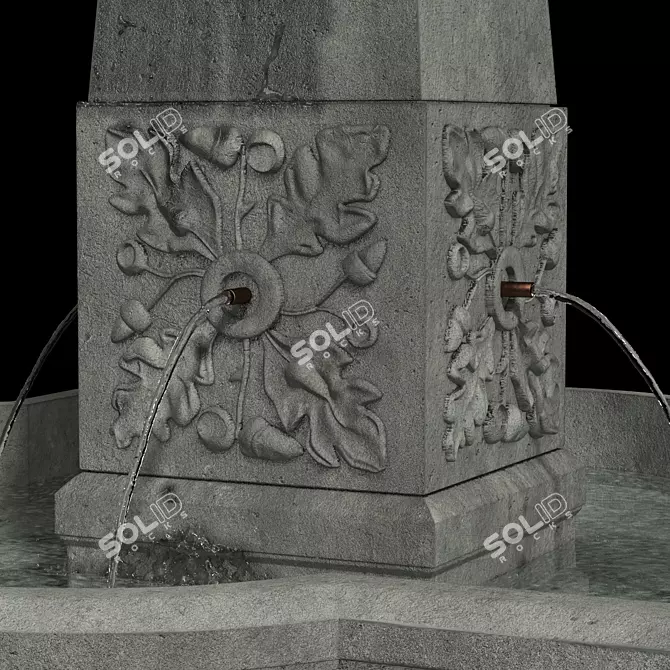 Campania Obelisk Fountain: Majestic Alpine Stone 3D model image 8