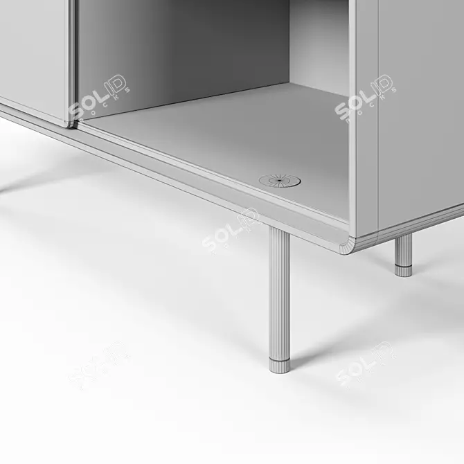 Elegant Fina Dresser - 118 cm 3D model image 4