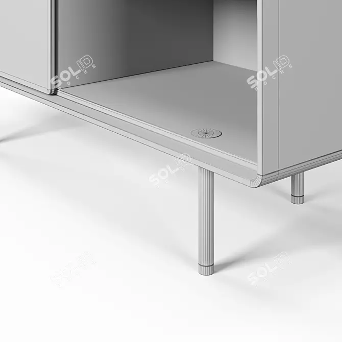 Elegant Fina Dresser - 118 cm 3D model image 10