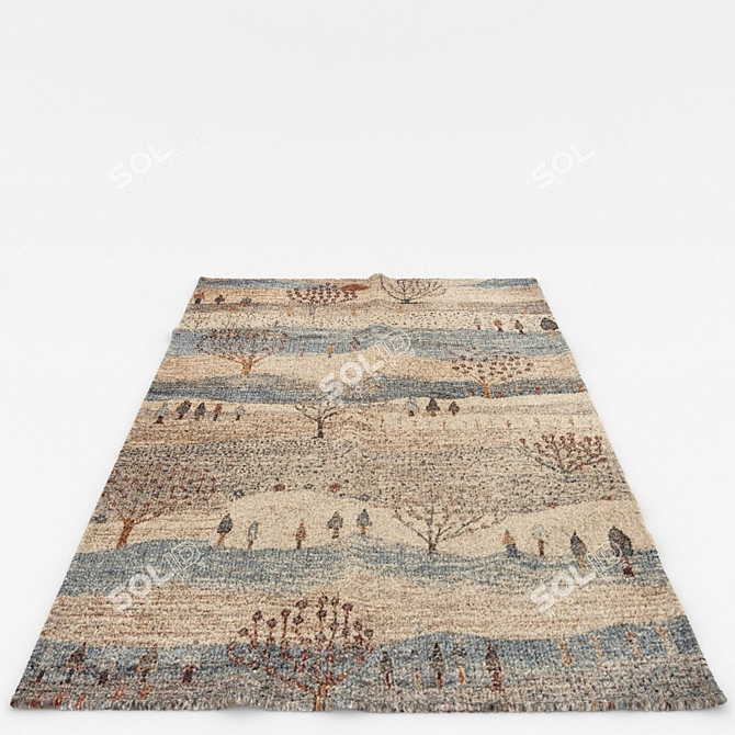 Versatile Rug Set with 6 Unique Designs 3D model image 7