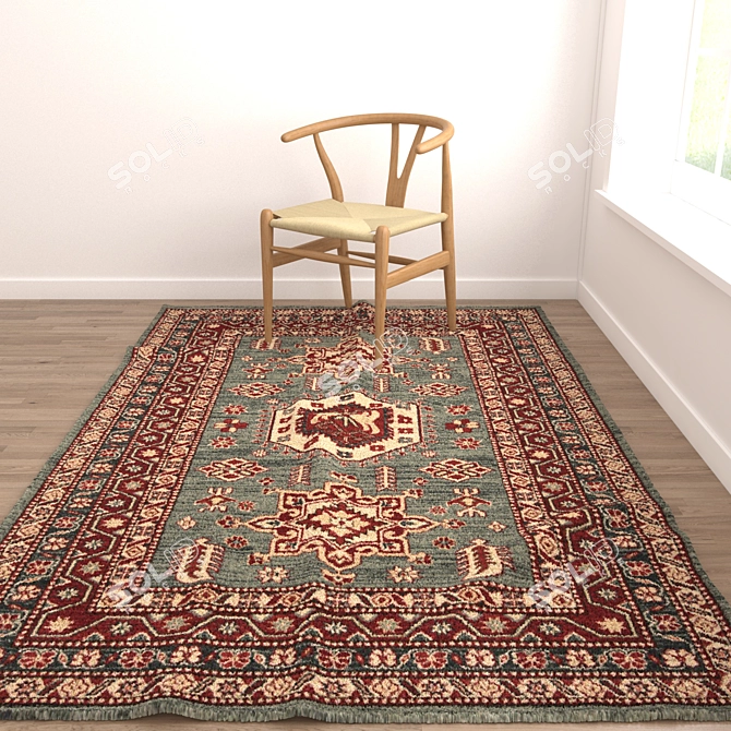 Versatile Rug Set: 8 High-quality Options 3D model image 5