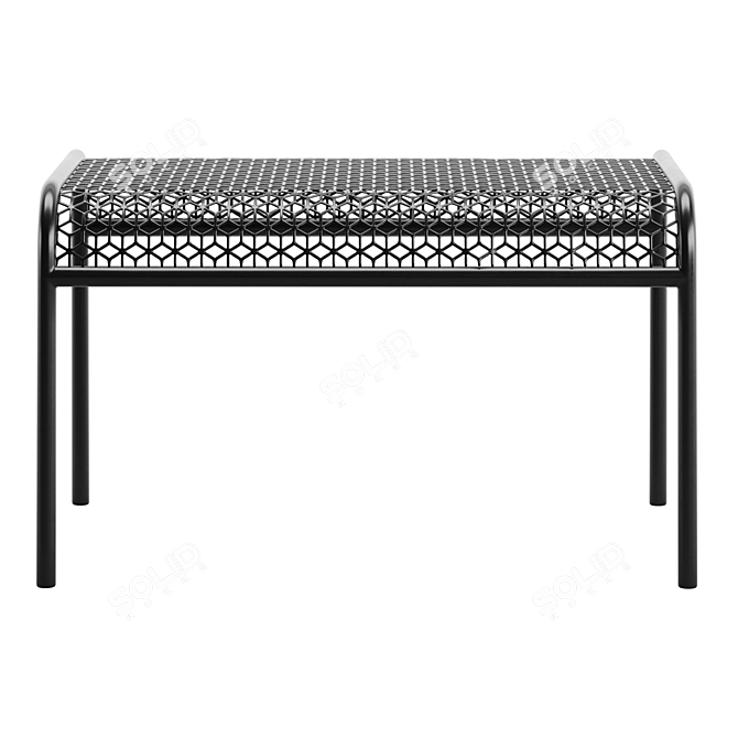 Sleek Mesh Ottoman - Blu Dot 3D model image 2