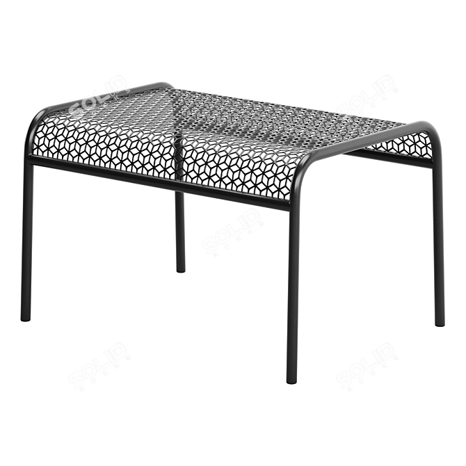 Sleek Mesh Ottoman - Blu Dot 3D model image 3