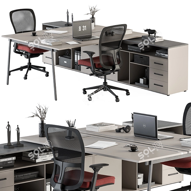 Ultimate Office Furniture Set 3D model image 2