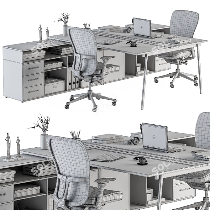 Ultimate Office Furniture Set 3D model image 5