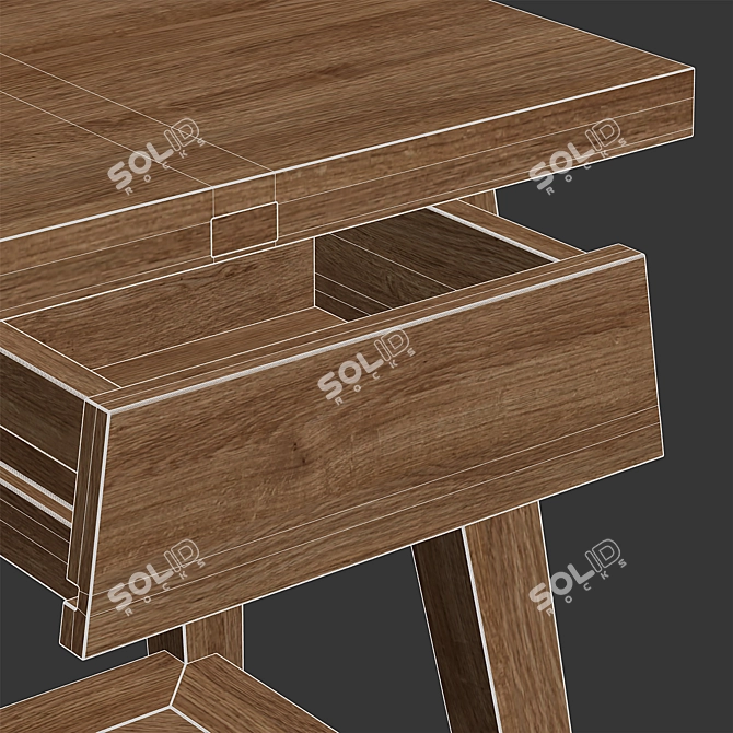 Zara Home Small Recycled Wood Table 3D model image 8