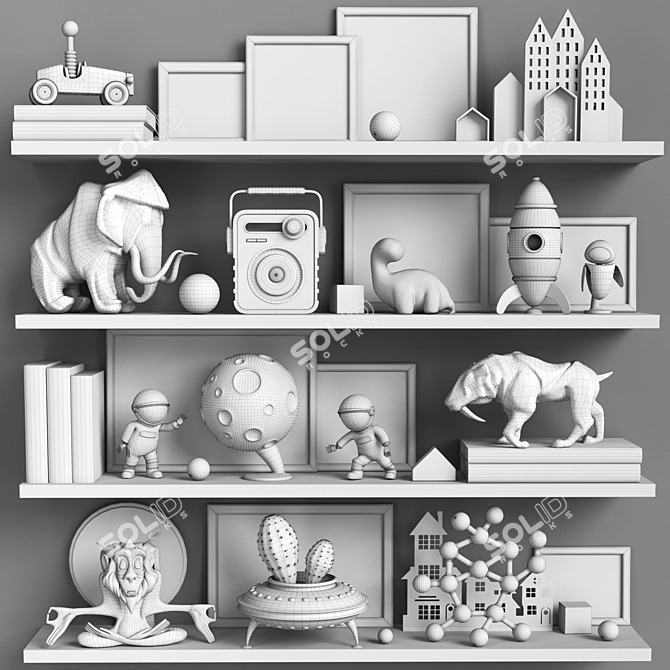 Tots & Tots Galore: Playful Furniture Set 3D model image 5