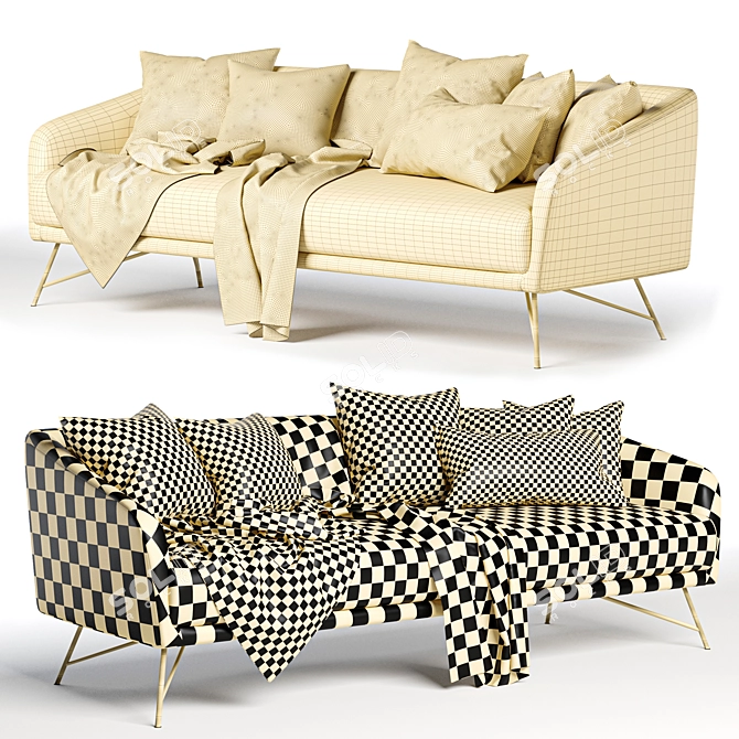 Twiggy Sofa: Modern Comfort at Home 3D model image 4