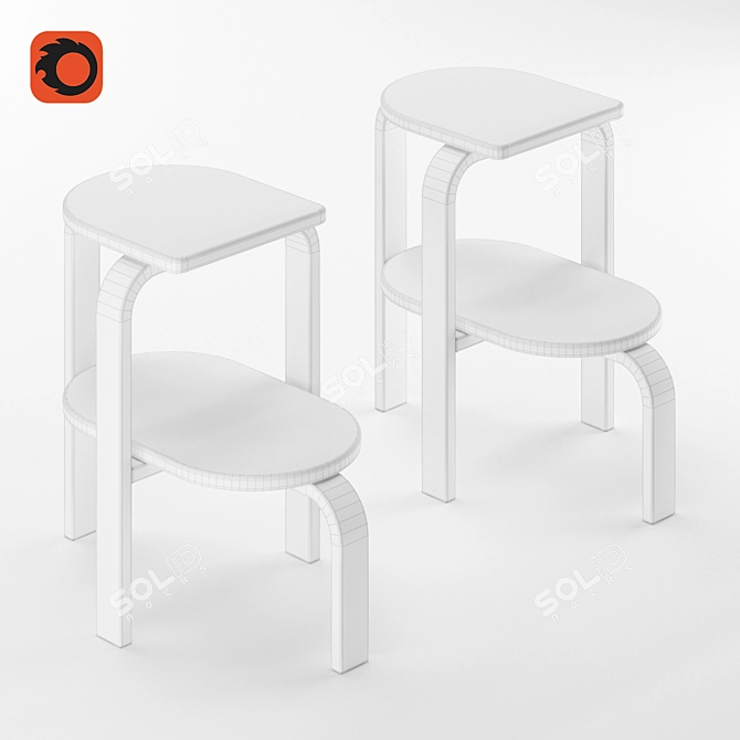 Altura Step Chair: Convenient and Practical Access Solution 3D model image 2