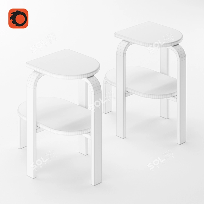 Altura Step Chair: Convenient and Practical Access Solution 3D model image 4