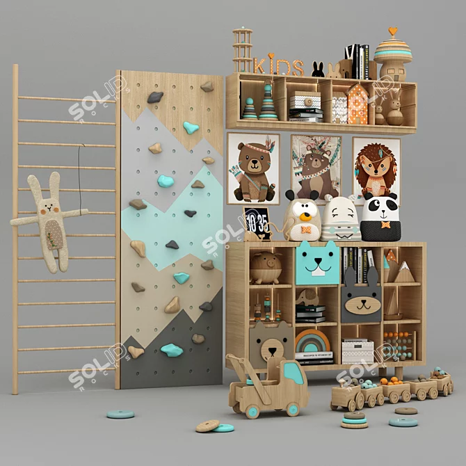 Playful Furniture Set: Toys and More! 3D model image 5